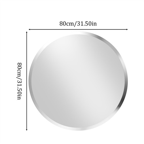 Bevel frameless round mirror - round,